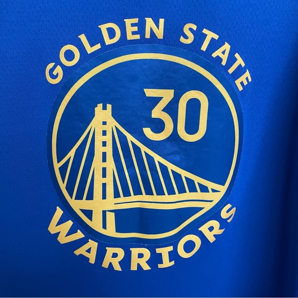 Stephen Curry Golden State Warriors Nike NBA Swingman Jersey Blue Size XL FA20 - Picture 13 of 14